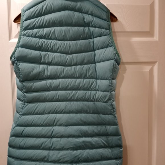 Lands' End Sleeveless Puffer Vests Extra Long Double Zipper Medium Tall - Picture 2 of 5